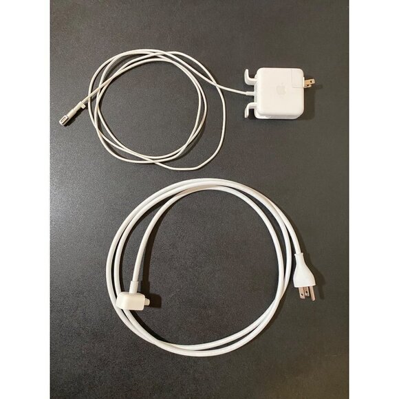 OEM 45W MagSafe Macbook Power Adapter & Longwell Apple 6' Extension Cord Cable - Picture 1 of 11